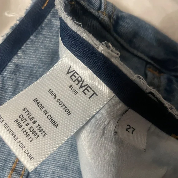 Vervet distressed raw hem wide leg jeans - Picture 13 of 15